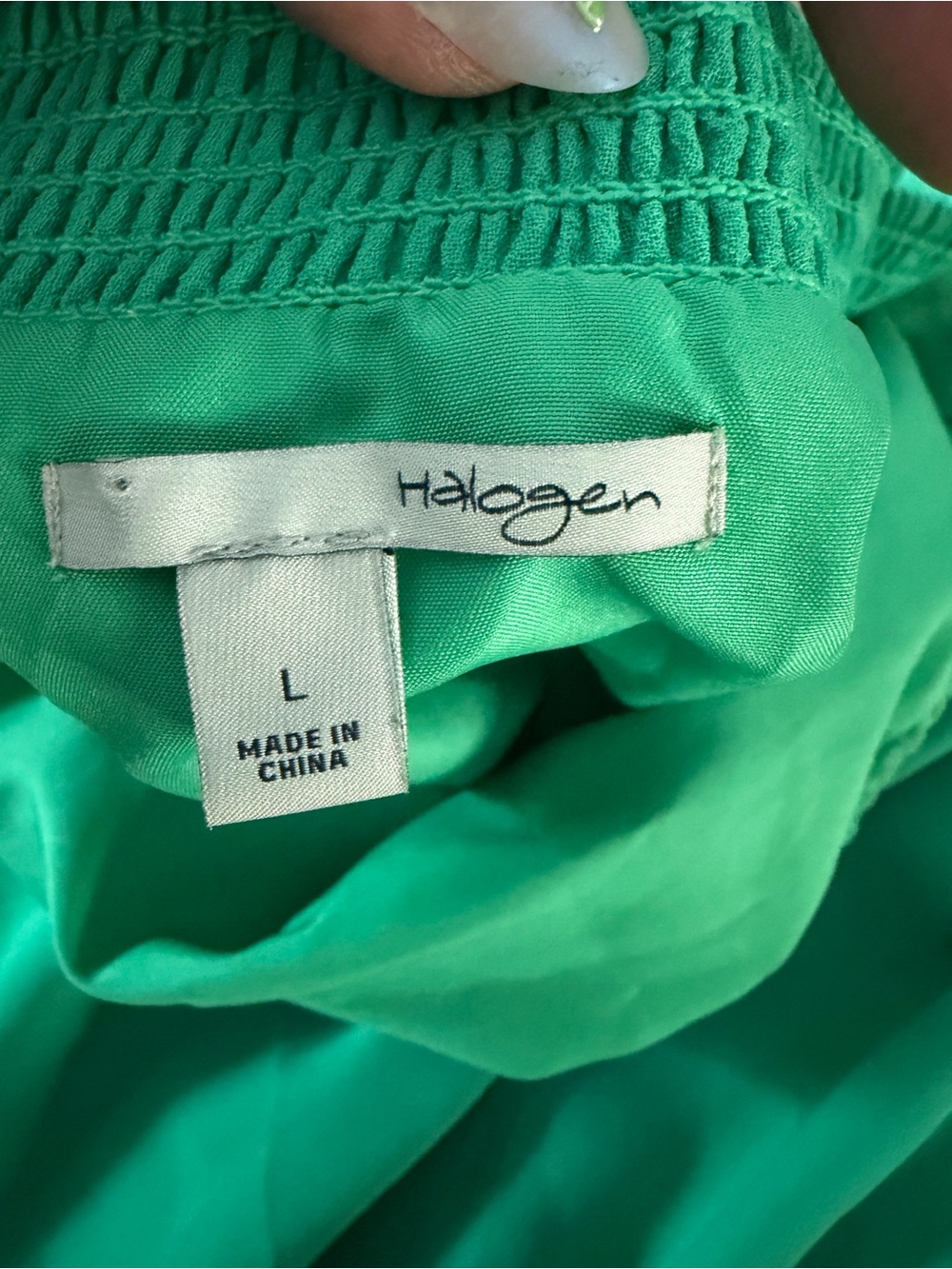 Green Ruffle Bandeau Top - Large - Picture 4 of 6